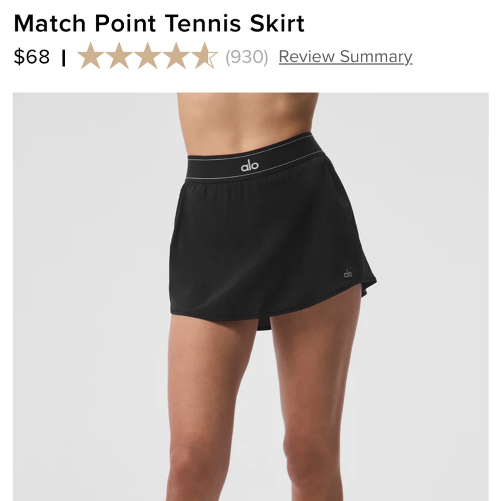 Like new alo tennis skirt